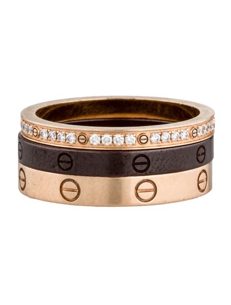 cartier love ring set